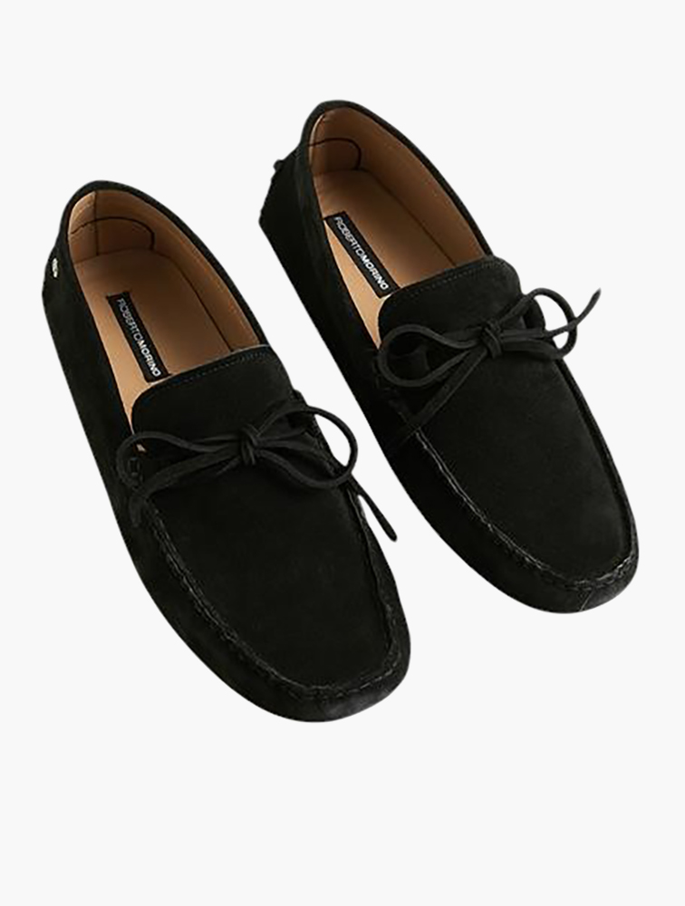 MyRunway | Shop Roberto Morino Black Ramano 1 Genuine Suede
